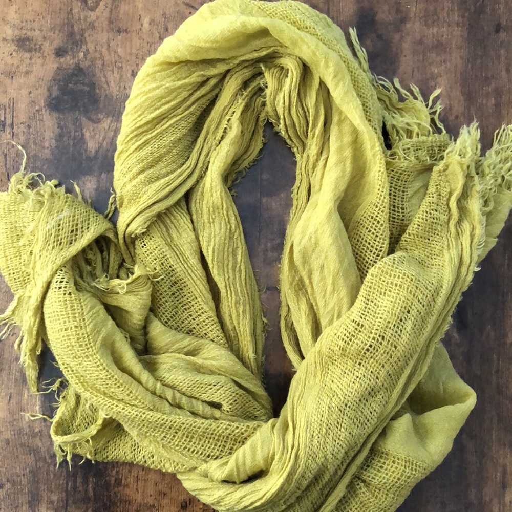 Neon green scarf